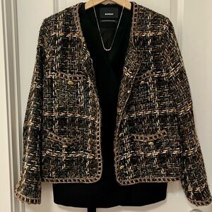 MADEINOST Black Oversized Structured Blazer Vest – Designer Style – Size S